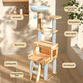 57.8 Inch Cat Tree Tower With Perch Condo and Scratch Posts