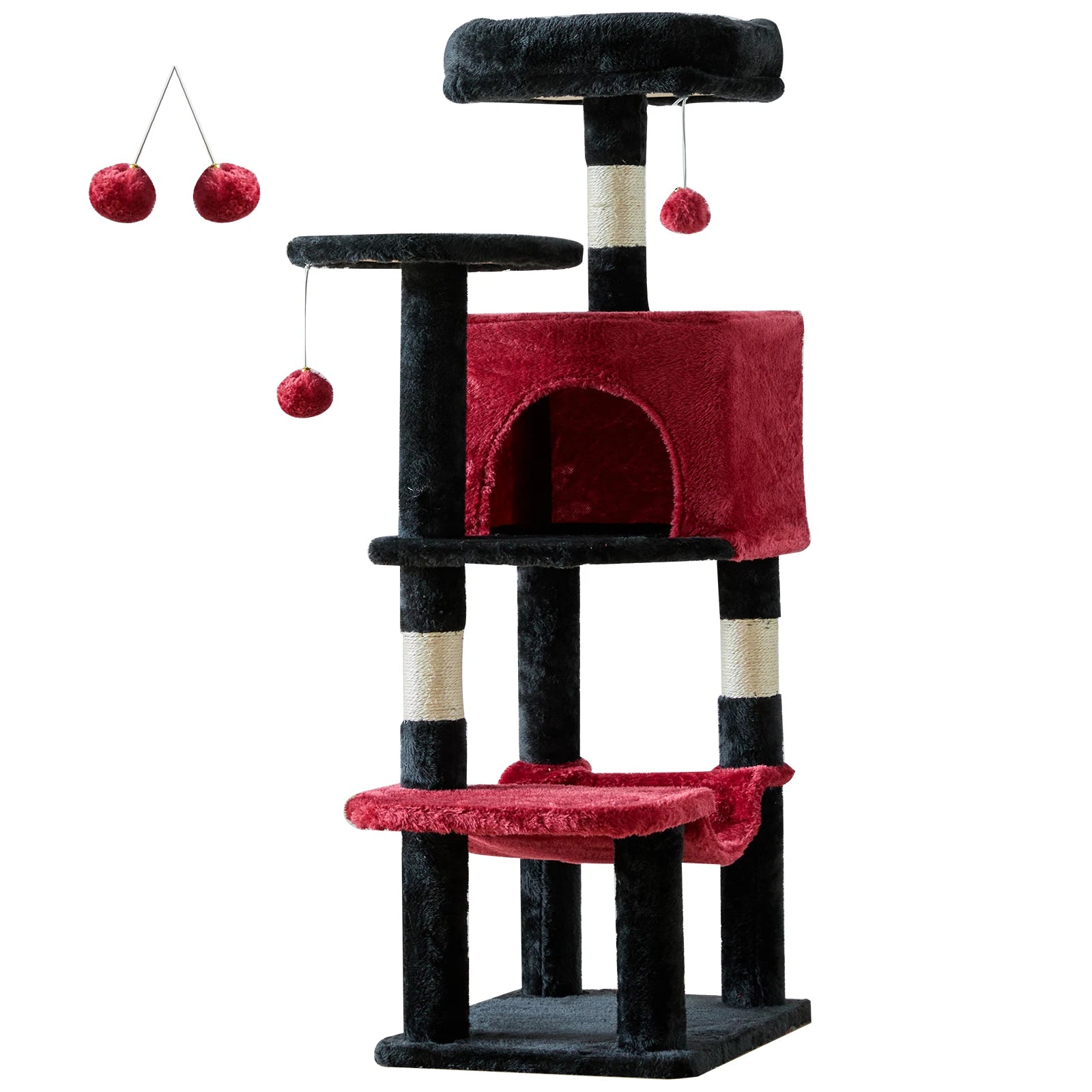 44in Cat Tree With Condo and Scratch Posts