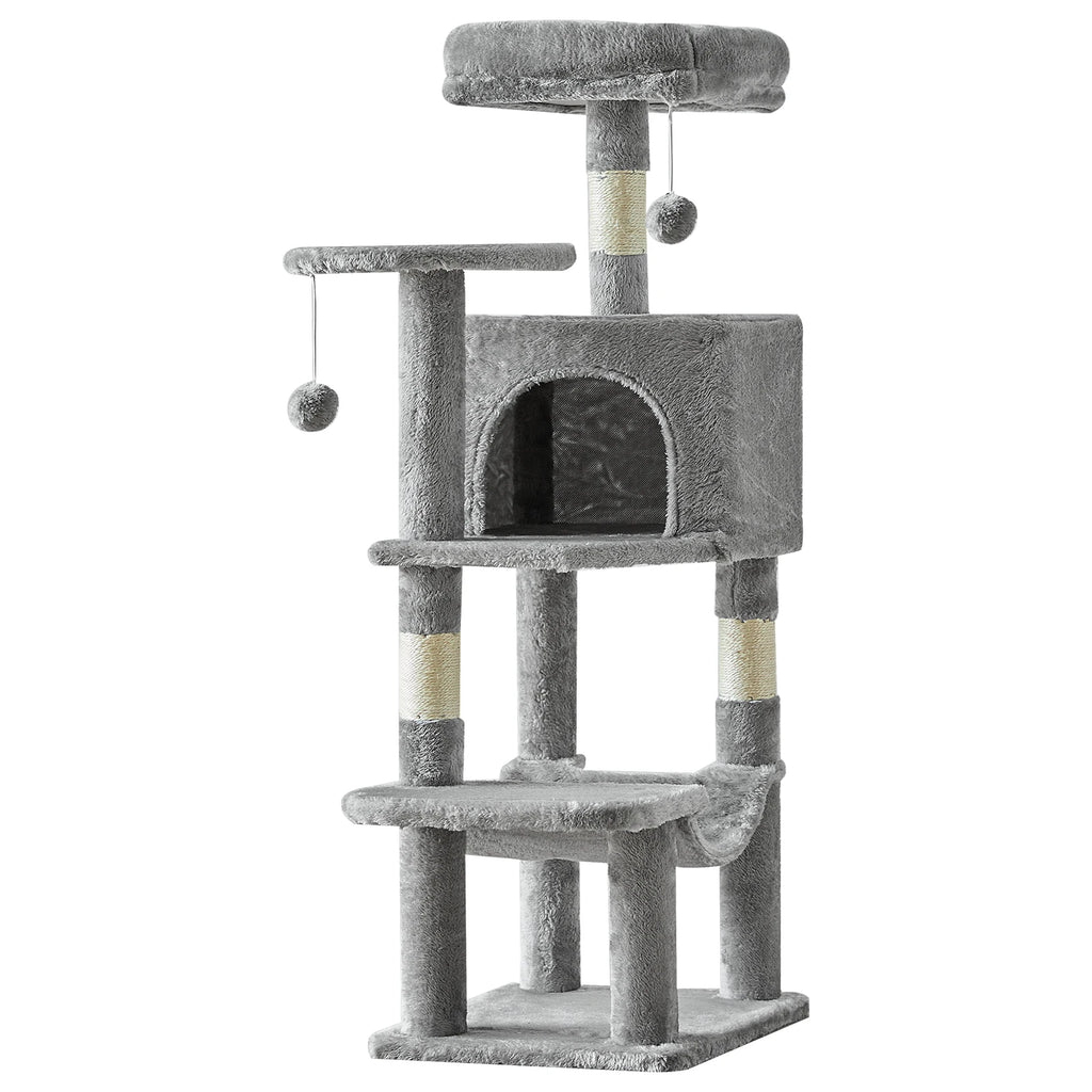 44in Cat Tree With Condo and Scratch Posts